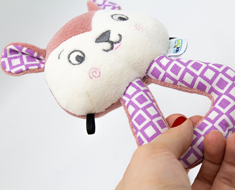 Babyjem Soft Baby Cat Rattle Toy / Rose - الصورة 5
