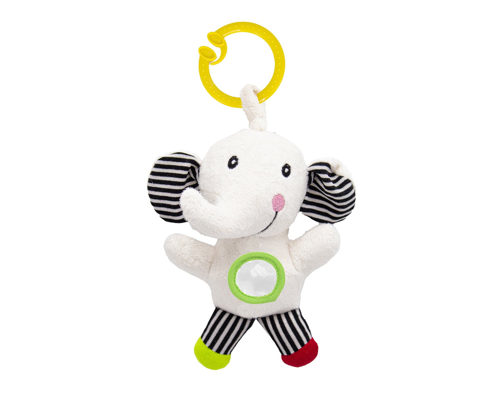 Babyjem Vibrating Baby Elephant Toy / Black&White Ear