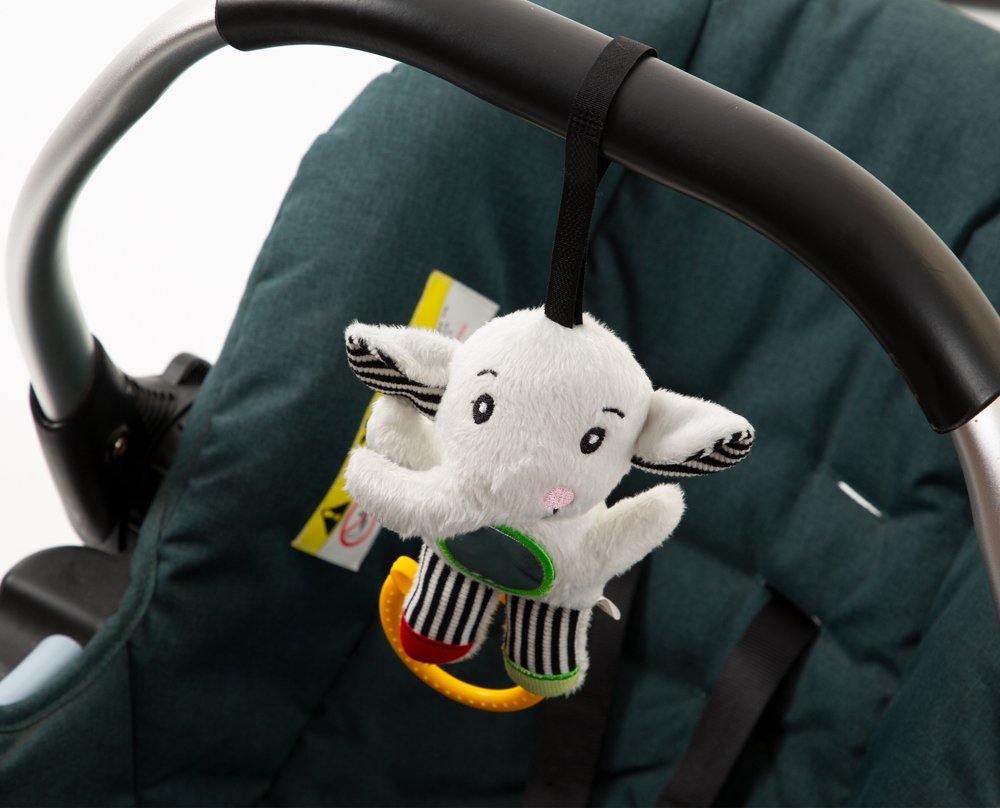 Babyjem Vibrating Baby Elephant Toy / Black&White Ear - الصورة 2