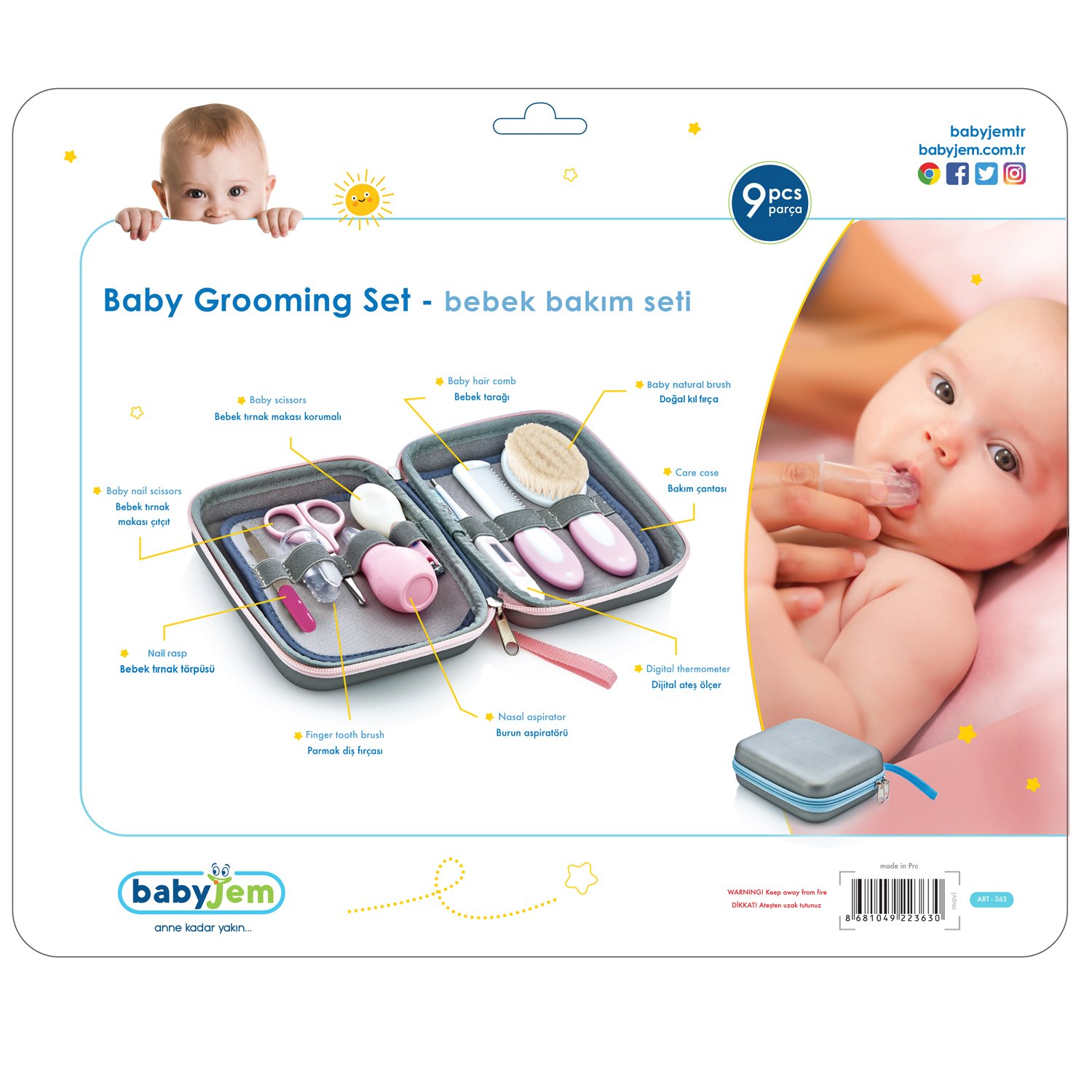 Babyjem Baby Groomi?ng Set 9 Pcs/ Blue - Image 4