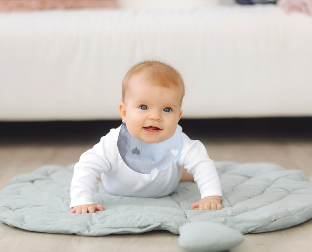Babyjem Newborn Scarf Apron Blue - Image 2