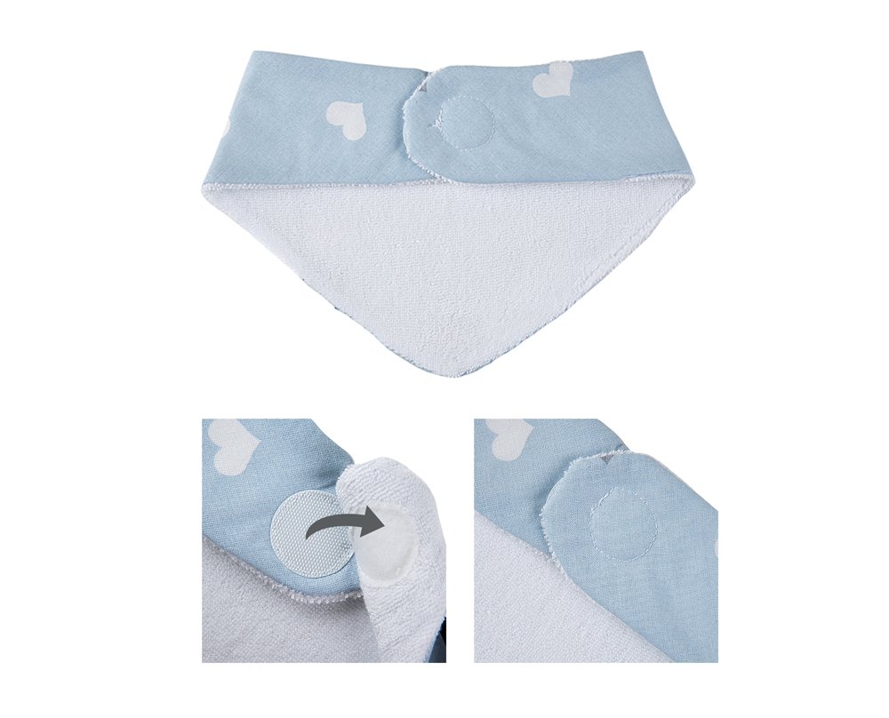 Babyjem Newborn Scarf Apron Blue - Image 3