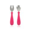 Babyjem Steel Spoon And Fork Pink