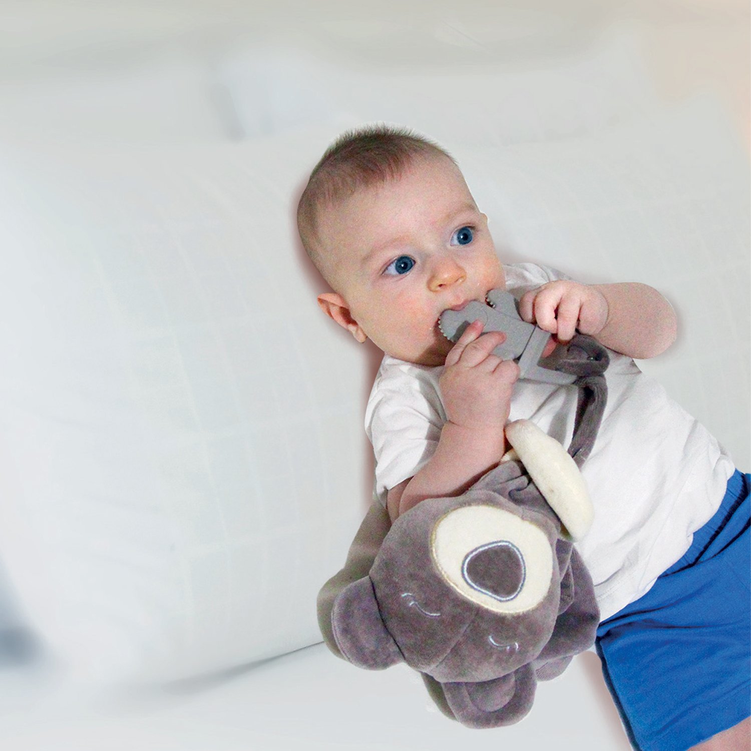 Babyjem My Sweet Bear Toy With Teether / Grey - الصورة 3