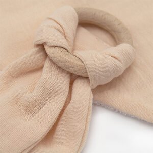 Babyjem Muslin Bib With Teether Salmon