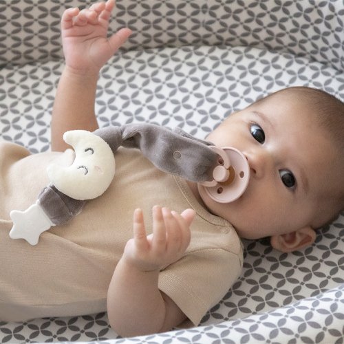 Babyjem Soother Holder Grey New Design - الصورة 2