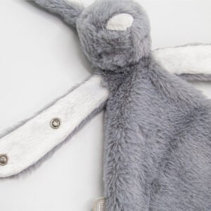 Babyjem Rabbit With Pacifier Hanger / Grey
