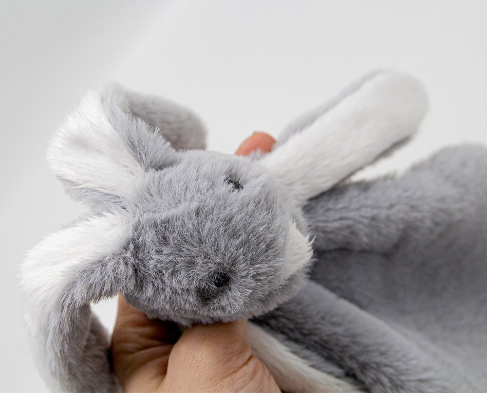 Babyjem Rabbit With Pacifier Hanger / Grey - Image 6