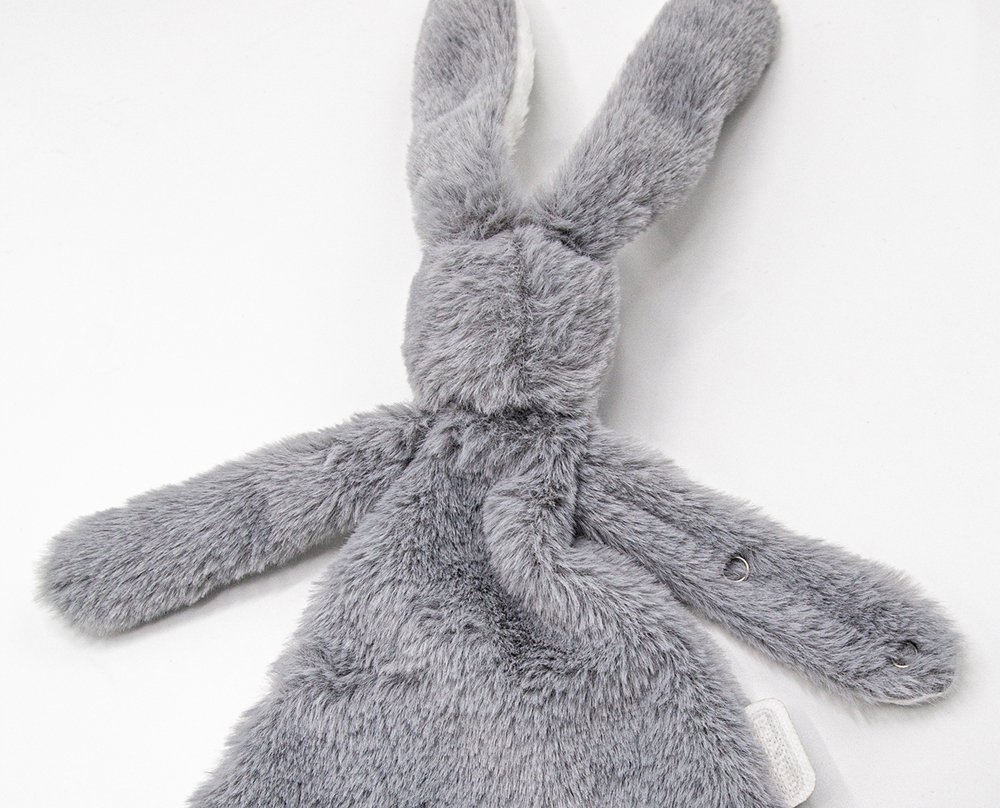 Babyjem Rabbit With Pacifier Hanger / Grey - Image 8