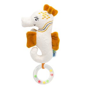 Babyjem Soft Baby Seahorse Rattle Toy / Orange