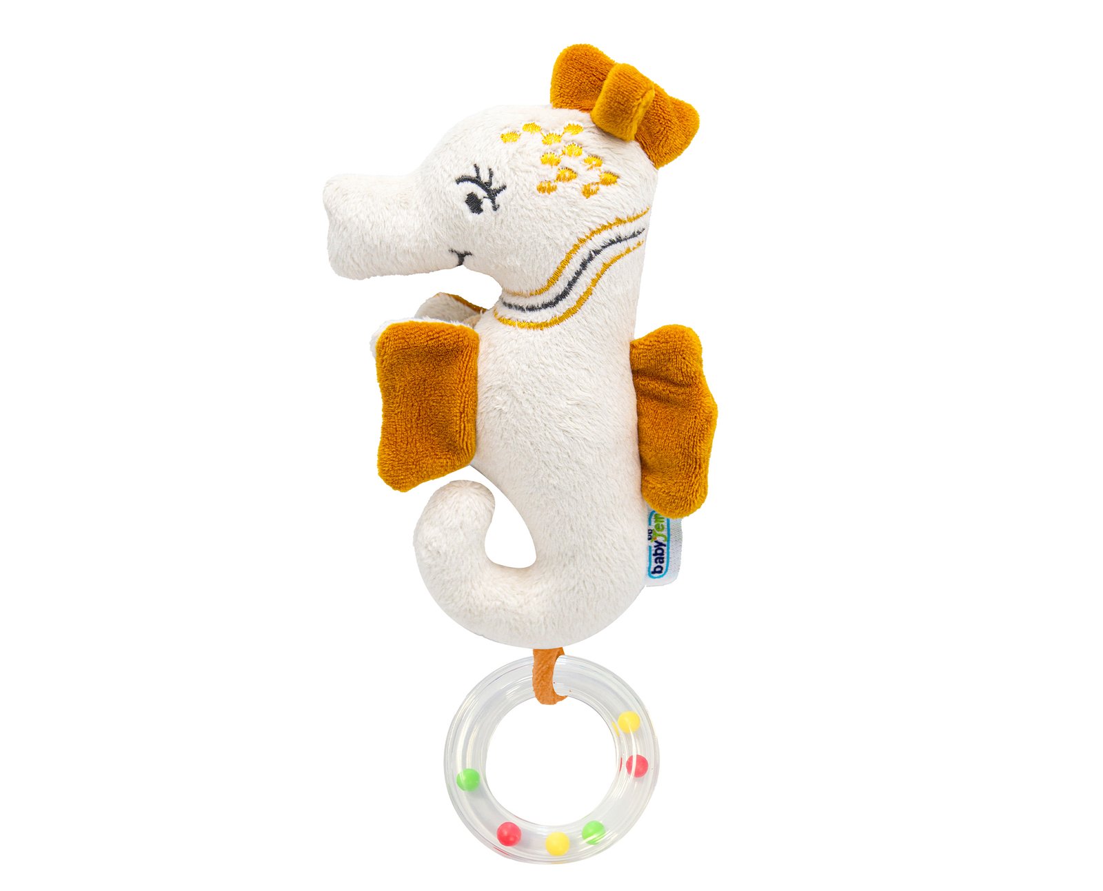 Babyjem Soft Baby Seahorse Rattle Toy / Orange
