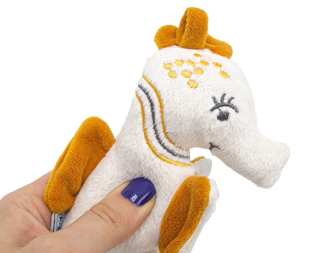 Babyjem Soft Baby Seahorse Rattle Toy / Orange - Image 3