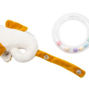Babyjem Soft Baby Seahorse Rattle Toy / Orange