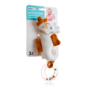 Babyjem Soft Baby Seahorse Rattle Toy / Orange