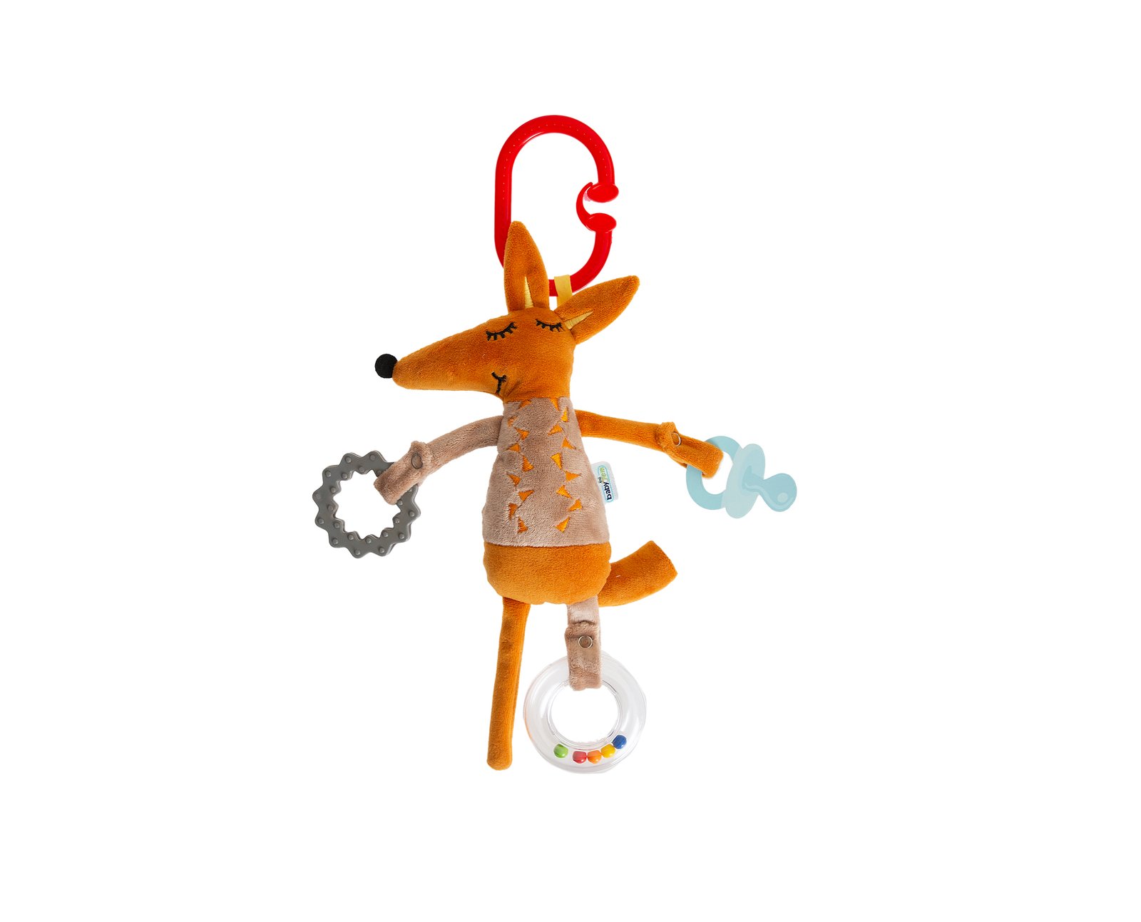 Babyjem Fox Stroller Toy Brown