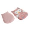 Babyjem Cherry Seeds Filled Velvet Colic Pillow / Owl / Rose Color