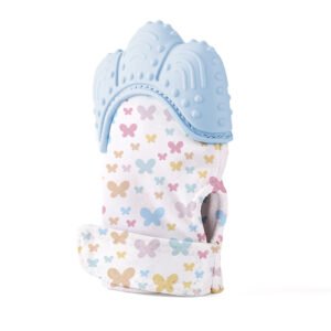 Babyjem Baby Teethering Gloves /Butterfly / Blue