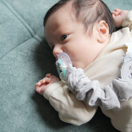 Babyjem Pacifier Hanger With Raw Silk Material(Muslin) Grey - Image 3