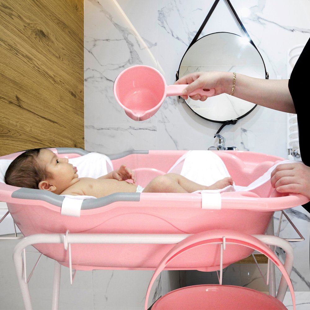 Babyjem Mat Bath Tub With Drainage Hole Pink - Image 3