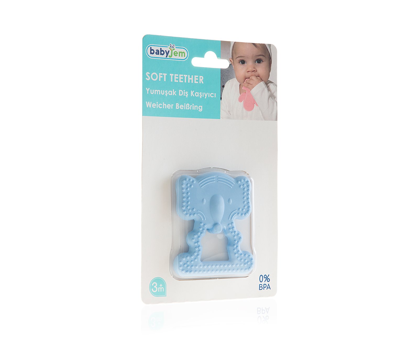 Babyjem Baby Teethering Gloves /Elephant/Blue - Image 3