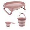 Babyjem Folding Bath Set 3 Pcs Salmon Color New
