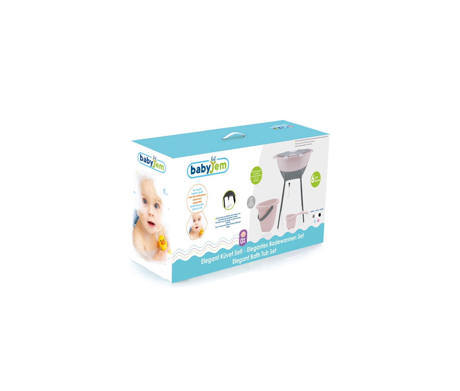 Babyjem Elegant Bath Tub Set / Pink - الصورة 7