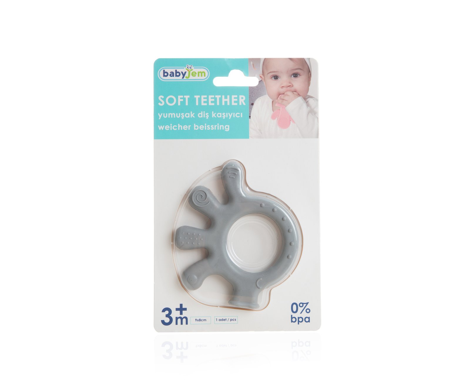 Babyjem Baby Teethering Gloves /Octopus / Grey - Image 4