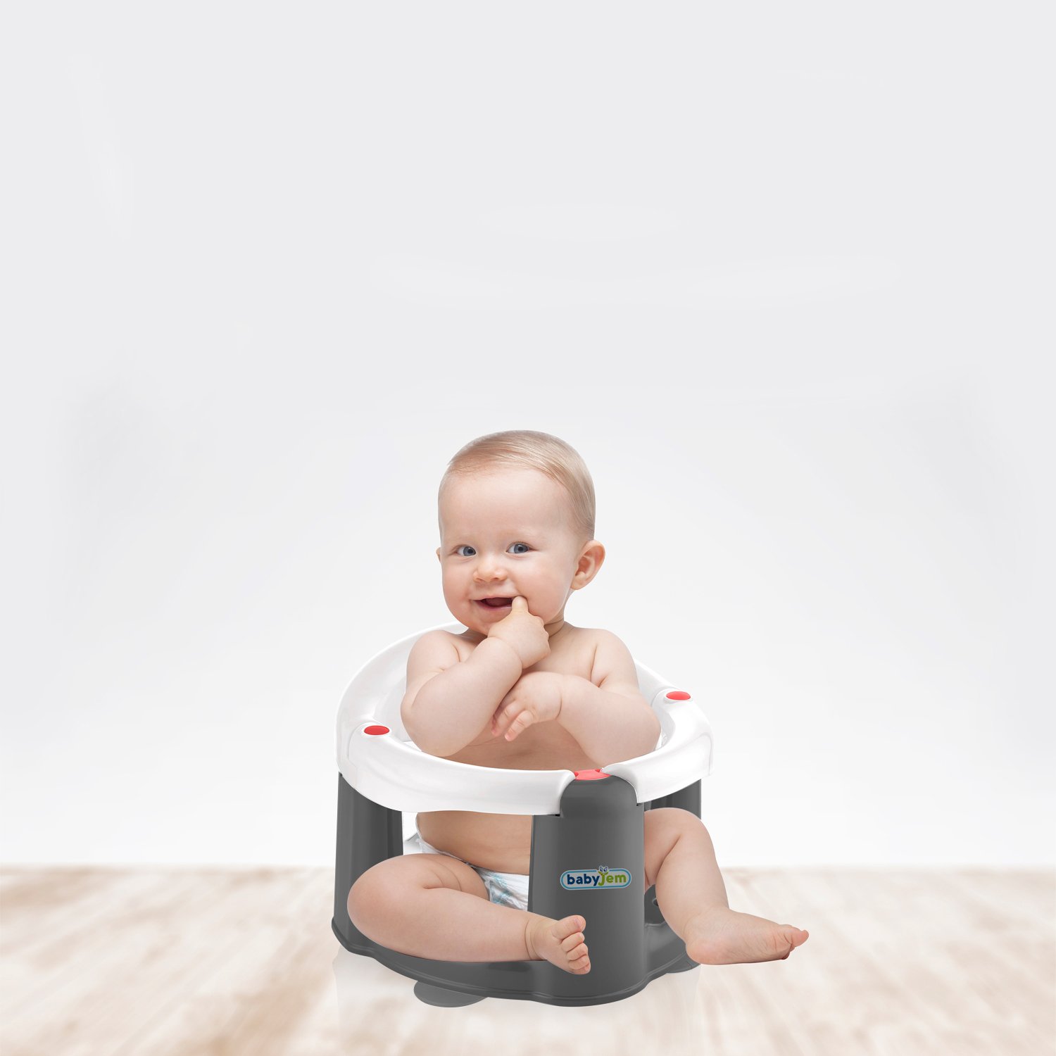 Babyjem Anti-Slip Baby Bath & Feeding Seat White - Image 3