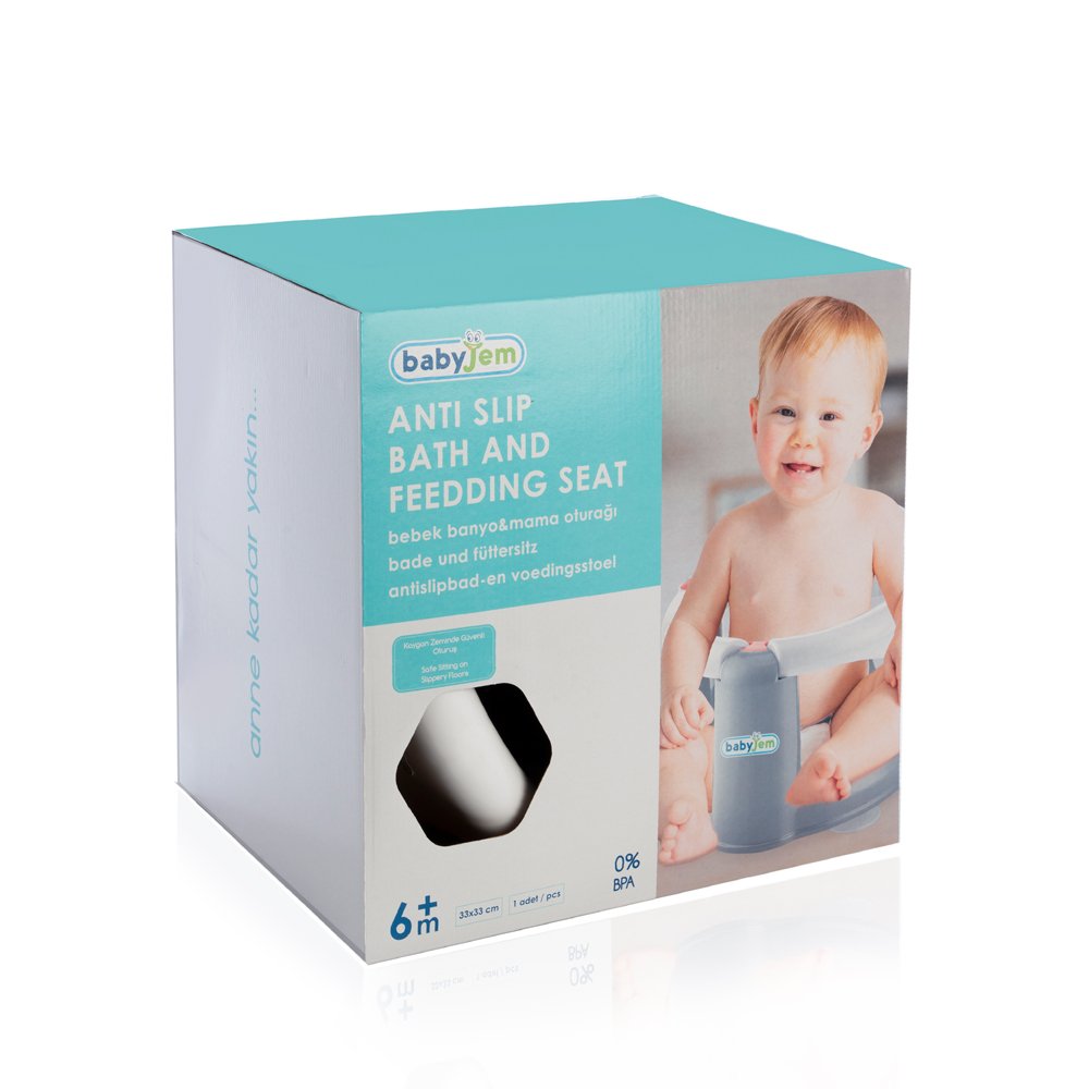 Babyjem Anti-Slip Baby Bath & Feeding Seat White - Image 5