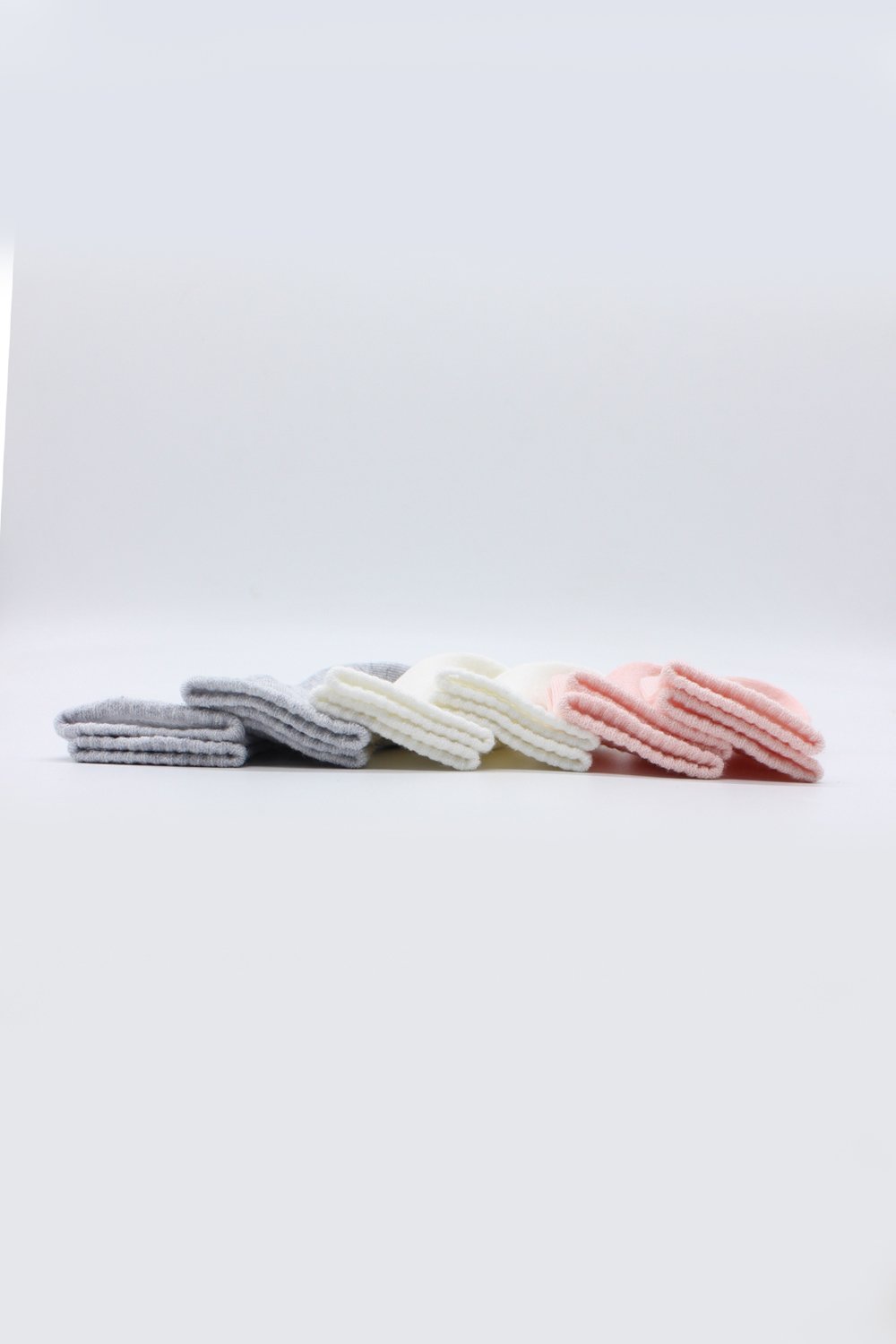 Bistyle Basic 6-Pairs Combed Flat Quarter Socks (12-24 m) (Pink, Grey, Beige) - Image 6