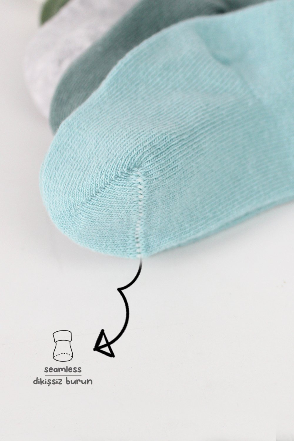 Bistyle Colors 6-Pairs Combed Flat Quarter Socks (12-24 m) Colored - Image 4