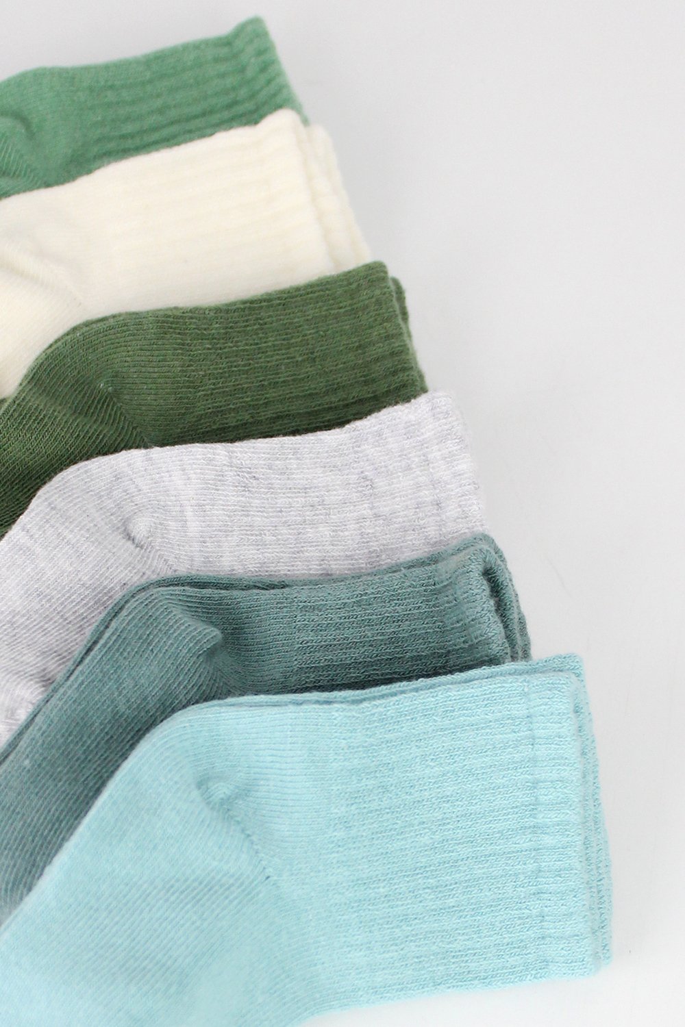 Bistyle Colors 6-Pairs Combed Flat Quarter Socks (12-24 m) Colored - Image 5