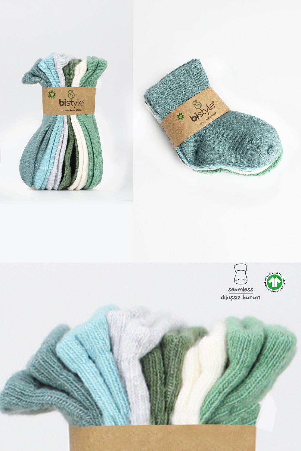 Bistyle Colors 6-Pairs Combed Flat Quarter Socks (12-24 m) Colored - Image 7