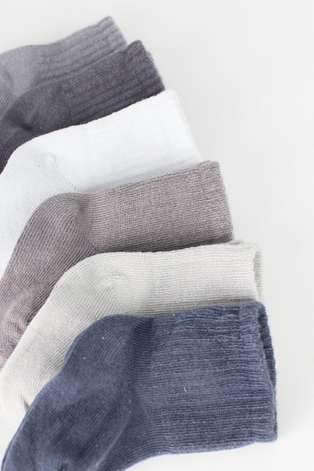 Bistyle Colors 6-Pairs Combed Flat Quarter Socks (6-12 m) Colored - الصورة 5