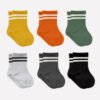 Bistyle 6-Pairs Combed Circlip Quarter Socks (0-6 m) Colored