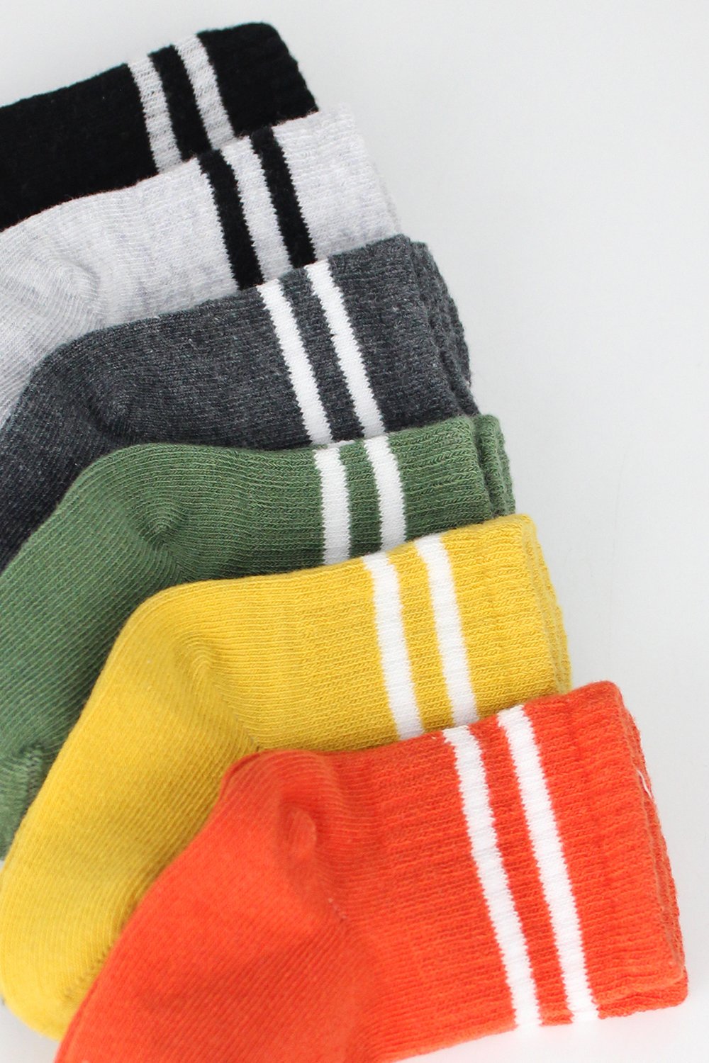 Bistyle 6-Pairs Combed Circlip Quarter Socks (0-6 m) Colored - Image 5