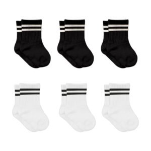 Bistyle 6-Pairs Combed Circlip Quarter Socks (0-6 m) Colored
