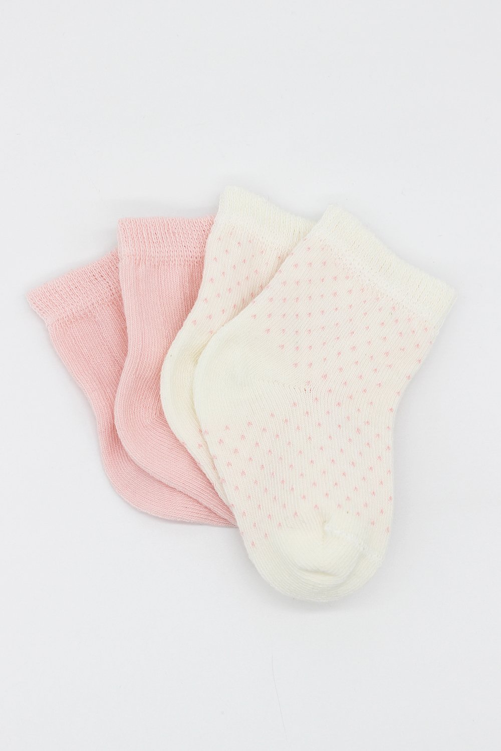 Bistyle Organic 2-Pairs Combed Socks (24-36 m) Pink - الصورة 3