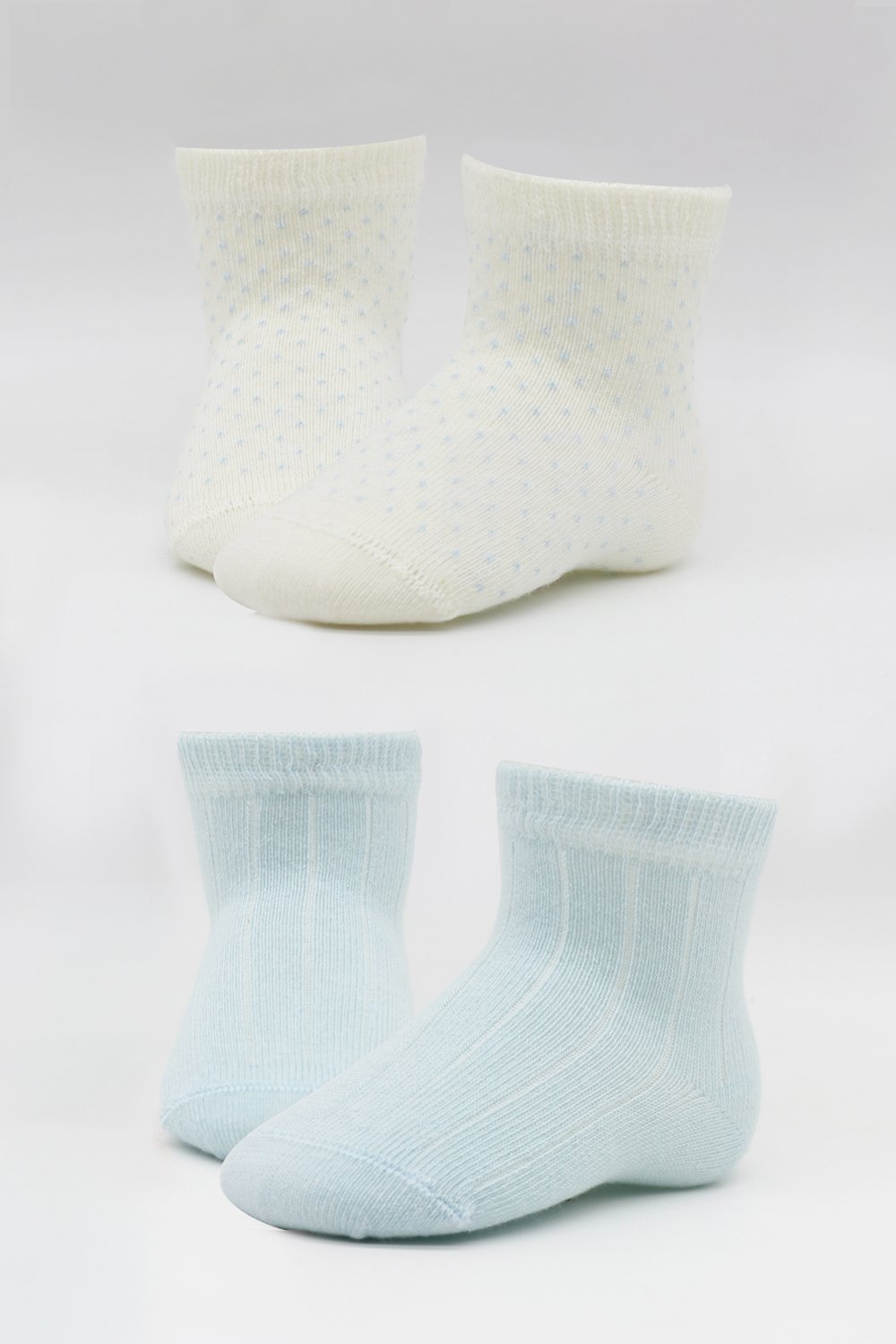 Bistyle Organic 2-Pairs Combed Socks (6-12 m) Blue - Image 5