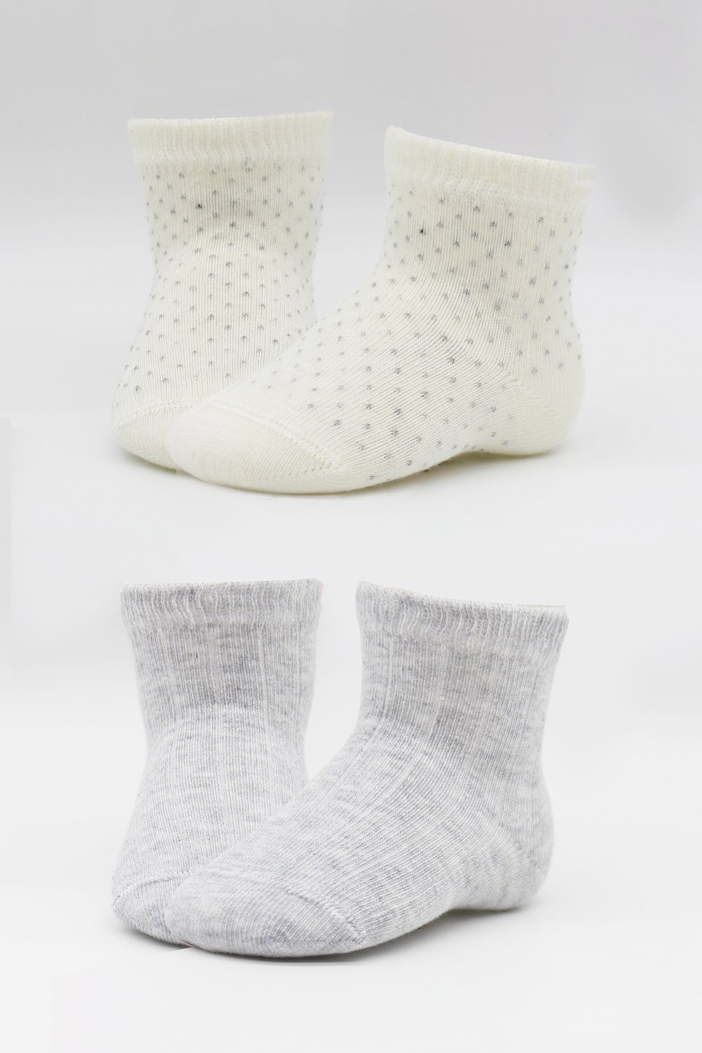 Bistyle Organic 2-Pairs Combed Socks (24-36 m) Grey - Image 5