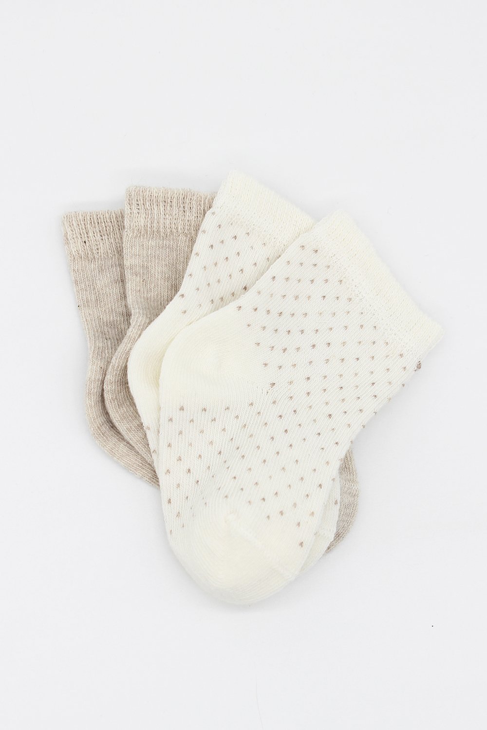 Bistyle Organic 2-Pairs Combed Socks (12-24 m) Beige - Image 3