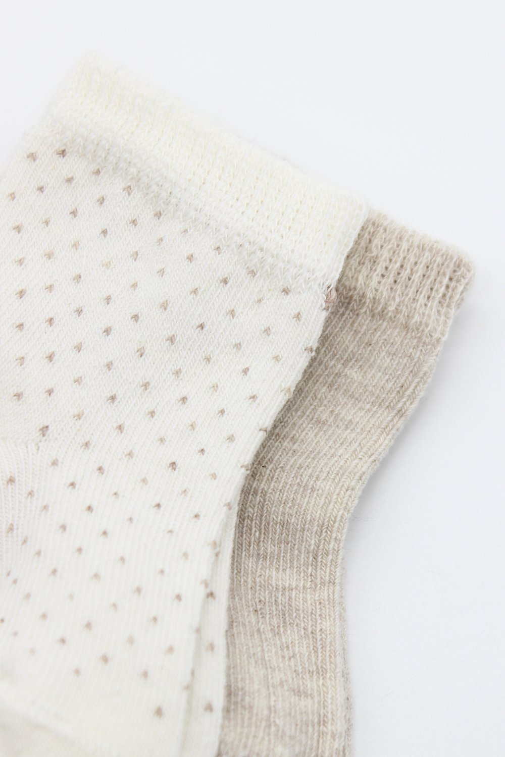 Bistyle Organic 2-Pairs Combed Socks (12-24 m) Beige - Image 6