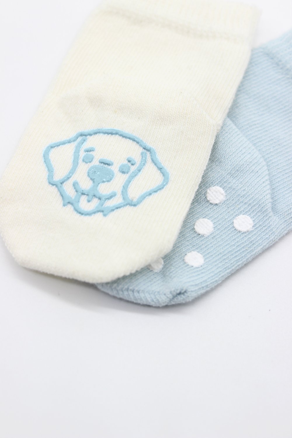 Bistyle Organic 2-Pairs Combed Non-slip Socks (24-36 m) Blue - الصورة 4