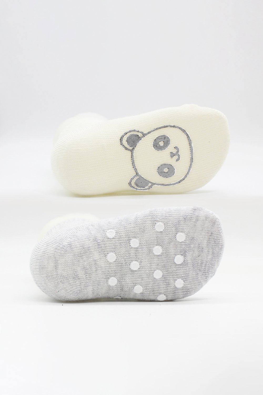 Bistyle Organic 2-Pairs Combed Non-slip Socks (6-12 m) Grey - الصورة 6