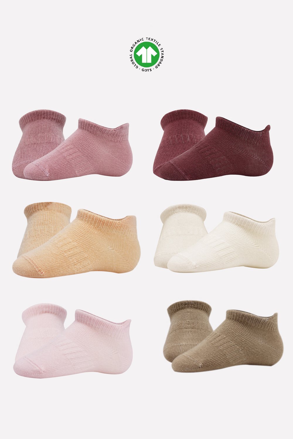 Bistyle 6-Pairs Combed Liner Socks (0-6 m) Colored - الصورة 6