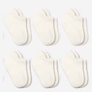 Bistyle 6-Pairs Combed Liner Socks (6-12 m) Beige