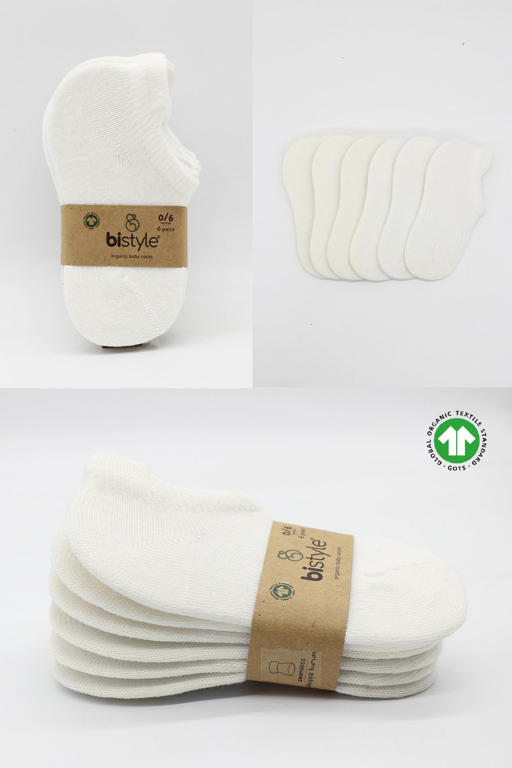 Bistyle 6-Pairs Combed Liner Socks (6-12 m) Beige - الصورة 4