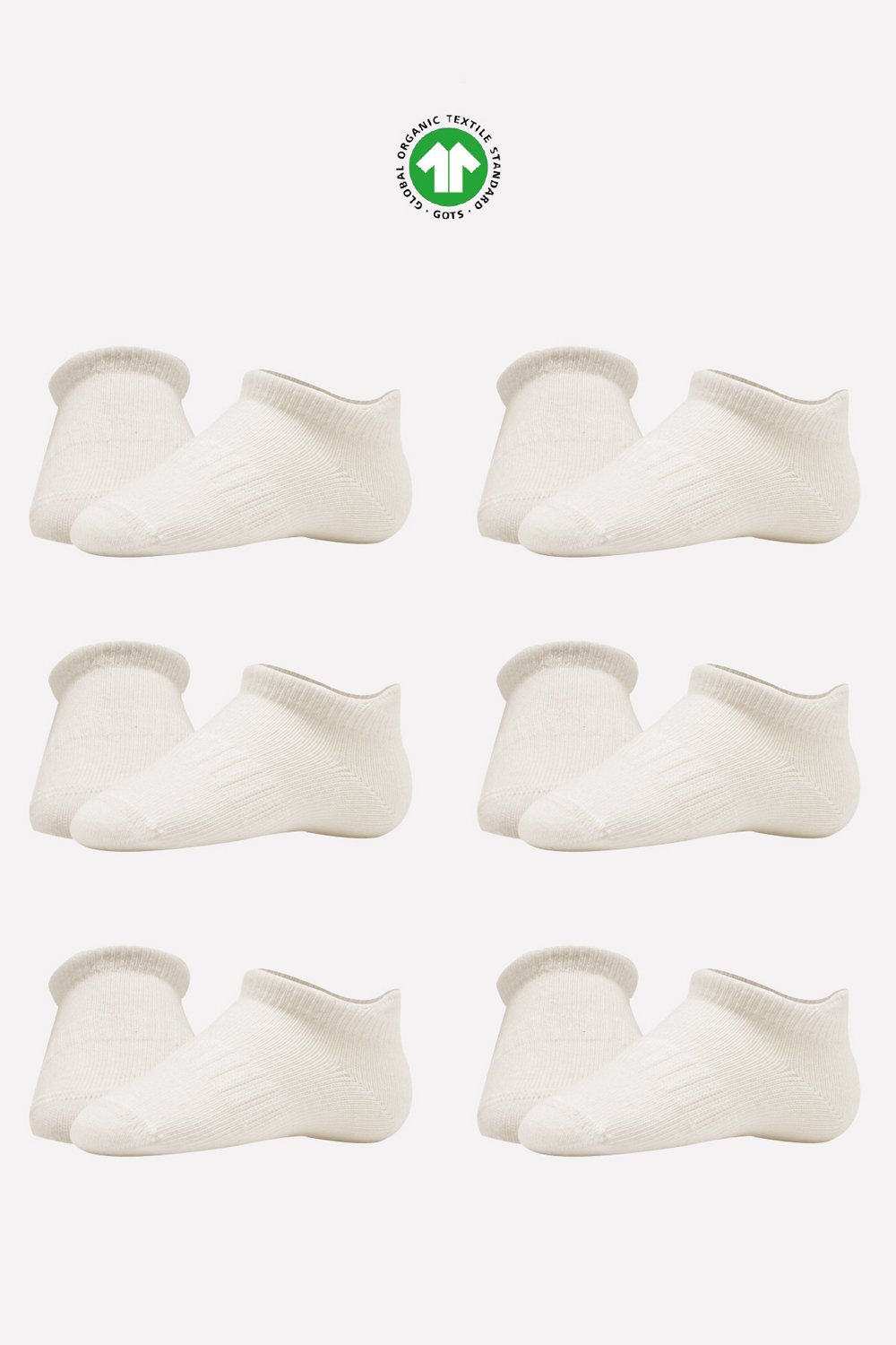 Bistyle 6-Pairs Combed Liner Socks (6-12 m) Beige - الصورة 6