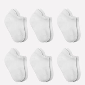 Bistyle 6-Pairs Combed Liner Socks (12-24 m) White