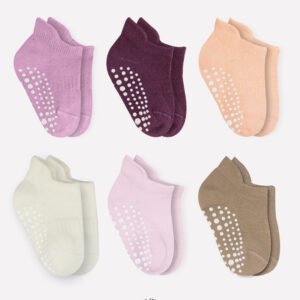 Bi?style 6-Pairs Combed Non-Slip Liner Socks (24-36 m) Colored
